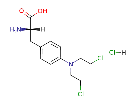 Molecular Structure of 3223-07-2 (4-BIS(2-CHLORETHYL)-AMINO-L-PHENYLALANINE HYDROCHLORIDE)