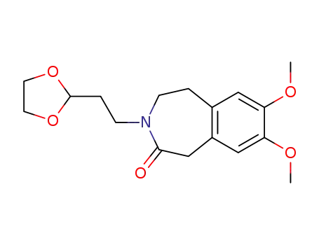 Molecular Structure of 866462-51-3 (3-[2-(1,3-Dioxolan-2-yl)ethyl]-7,8-dimethoxy-1,3,4,5-tetrahydro-2H-3-benzazepin-2-one)