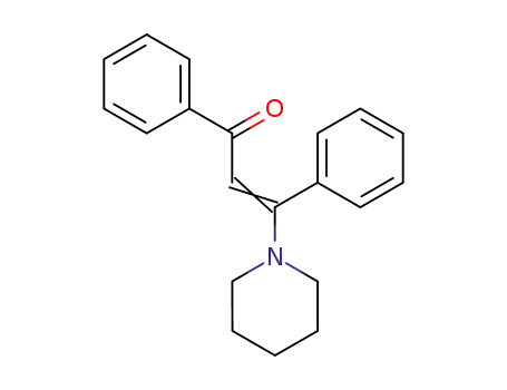 Molecular Structure of 7477-68-1 (1,3-diphenyl-3-(piperidin-1-yl)prop-2-en-1-one)