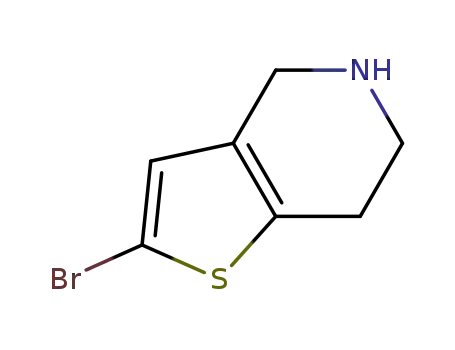 Molecular Structure of 226386-47-6 (2-BROMO-4,5,6,7-TETRAHYDROTHIENO[3,2-C]PYRIDINE)