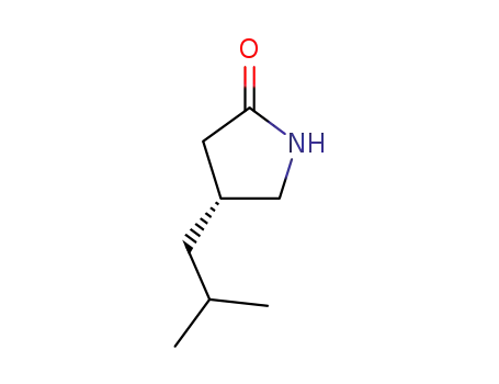 Molecular Structure of 181289-22-5 (2-Pyrrolidinone, 4-(2-methylpropyl)-, (4R)-)
