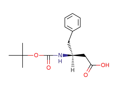 Molecular Structure of 51871-62-6 ((S)-3-(Boc-amino)-4-phenylbutyric acid)