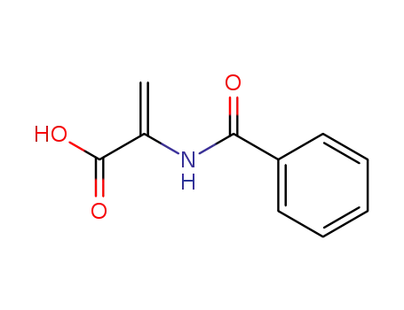 Molecular Structure of 4452-17-9 (2-Propenoic acid, 2-(benzoylamino)-)