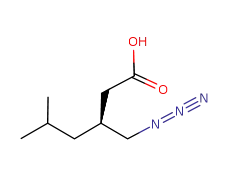 Molecular Structure of 157422-27-0 ((S)-3-azidomethyl-5-methylhexanoic acid)