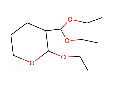 Molecular Structure of 69549-51-5 (3-(DIETHOXYMETHYL)-2-ETHOXYTETRAHYDRO-2H-PYRAN)