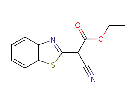 Molecular Structure of 60419-67-2 (2-Benzothiazoleacetic acid, a-cyano-, ethyl ester)