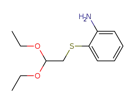 Molecular Structure of 19195-35-8 (Benzenamine, 2-[(diethoxyethyl)thio]-)