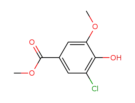 Molecular Structure of 1205-50-1 (methyl 3-chloro-4-hydroxy-5-methoxybenzoate)