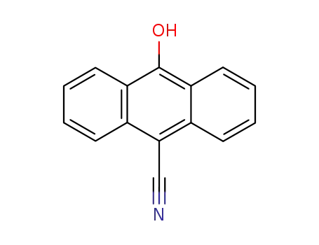 Molecular Structure of 14789-46-9 (9-Anthracenecarbonitrile, 10-hydroxy-)