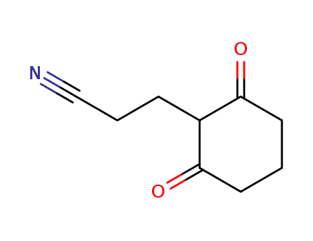Molecular Structure of 1874-85-7 (3-(2,6-Dioxocyclohexyl)propanenitrile)