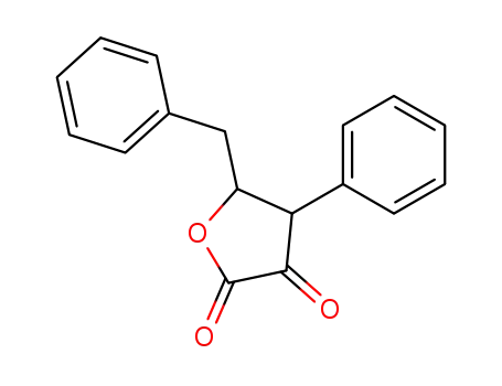 Molecular Structure of 6362-70-5 (5-benzyl-4-phenyldihydrofuran-2,3-dione (non-preferred name))