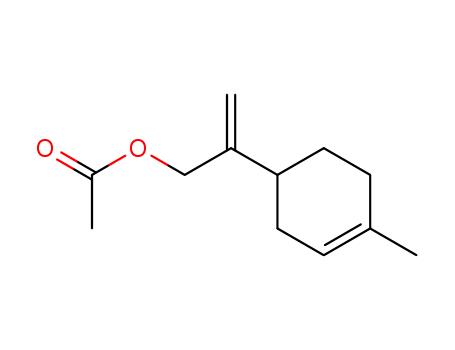 Molecular Structure of 15111-97-4 (3-Cyclohexene-1-ethanol,4-methyl-b-methylene-, 1-acetate)