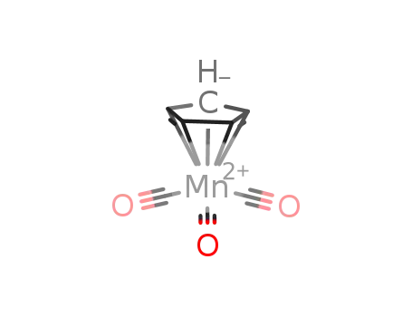Molecular Structure of 59699-77-3 (cyclopentadienyl manganese tricarbonyl<sup>(1+)</sup>)