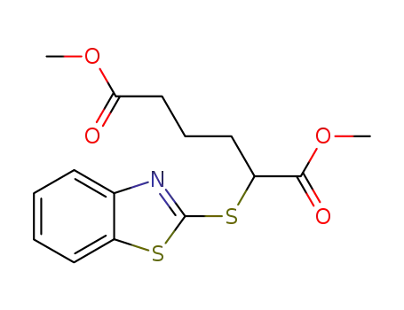Molecular Structure of 70203-07-5 (2-benzothiazol-2-ylsulfanyl-hexanedioic acid dimethyl ester)