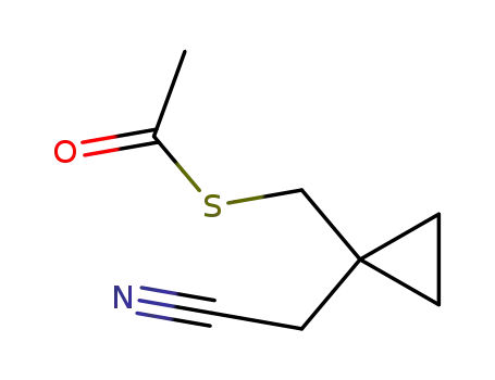 Molecular Structure of 152922-72-0 (1-(Acetylthiomethyl)cyclopropaneacetonitrile)