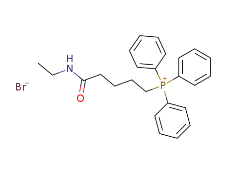 Molecular Structure of 1201226-16-5 ((5-(ethylamino)-5-oxopentyl)triphenylphosphonium bromide)
