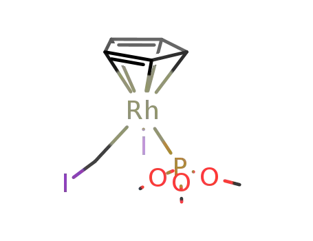 Molecular Structure of 97688-35-2 ((cyclopentadienyl)(iodomethyl)rhodium(P(OMe<sub>3</sub>)I)