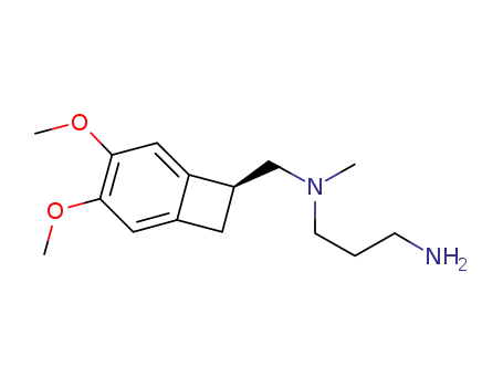 Molecular Structure of 1393427-02-5 (N-{[(7S)-3,4-dimethoxybicyclo[4.2.0]octa-1,3,5-trien-7-yl]methyl}-N-methylpropane-1,3-diamine)
