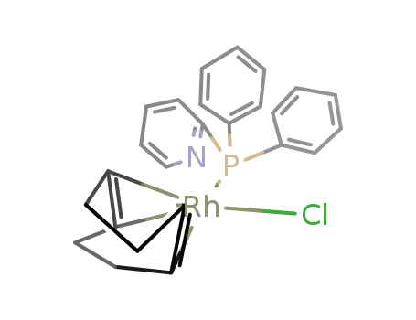 Molecular Structure of 135973-06-7 (chlorocycloocta-1,5-diene(diphenyl-2-pyridylphosphine)rhodium(I))