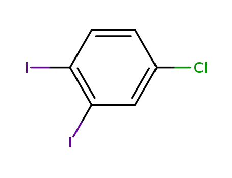 Molecular Structure of 1608-45-3 (1-Chloro-3,4-diiodobenzene)