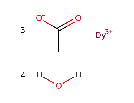 Molecular Structure of 15280-55-4 (DYSPROSIUM(III) ACETATE TETRAHYDRATE, REACTON®, 99.9% (REO))