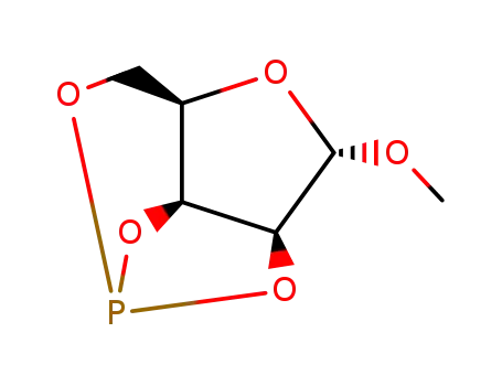 Molecular Structure of 90213-29-9 (α-methyllyxo-D-furanoside 2,3,5-bicyclophosphite)