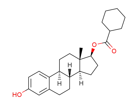 Molecular Structure of 15140-27-9 (estra-1,3,5(10)-triene-3,17beta-diol 17-cyclohexanecarboxylate)