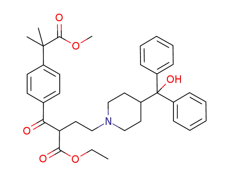 4-[4-(hydroxydiphenylmethyl)piperidin-1-yl]-2-[4-(1-methoxycarbonyl-1-methylethyl)benzoyl]butyric acid ethyl ester