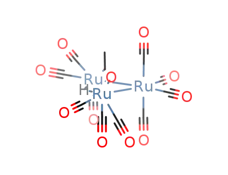 Molecular Structure of 80800-53-9 (HRu3(CO)10(μ-η2-C(O)CH3))