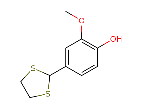 Molecular Structure of 22068-62-8 (4-(1,3-DITHIOLAN-2-YL)-2-METHOXYPHENOL)