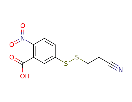 Molecular Structure of 149997-68-2 (5-(2-cyanoethyldithio)-2-nitrobenzoic acid)