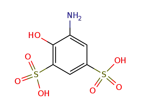 Molecular Structure of 120-98-9 (5-Amino-4-hydroxybenzene-1,3-disulphonic acid)