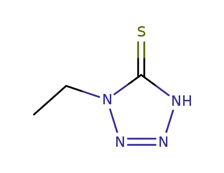 Molecular Structure of 15217-53-5 (1-Ethyl-1H-1,2,3,4-tetrazole-5-thiol)