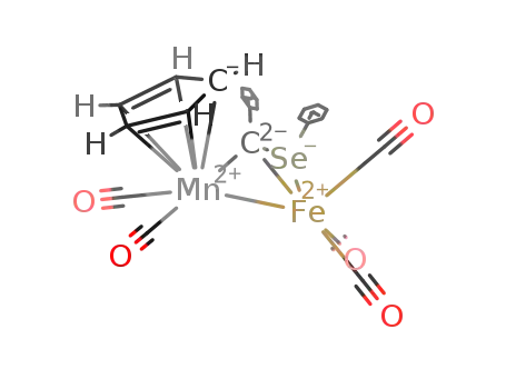 Molecular Structure of 349606-50-4 (C<sub>5</sub>H<sub>5</sub>Mn(CO)2Fe(CO)3CC<sub>6</sub>H<sub>5</sub>SeC<sub>6</sub>H<sub>5</sub>)