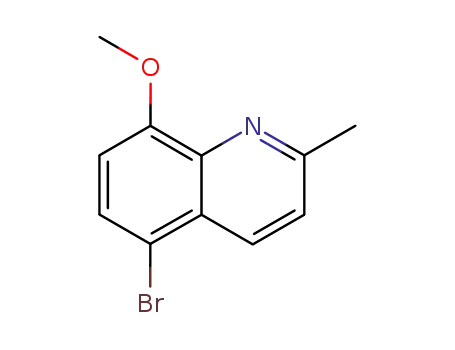 Molecular Structure of 103862-55-1 (5-BROMO-8-METHOXY-2-METHYL-QUINOLINE)