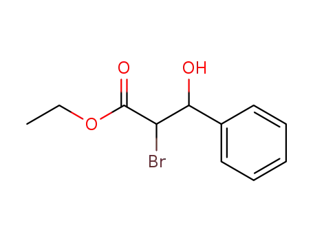 Molecular Structure of 62355-67-3 (Benzenepropanoic acid, a-bromo-b-hydroxy-, ethyl ester)