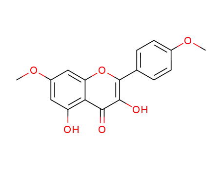 Molecular Structure of 15486-33-6 (3,5-DIHYDROXY-7-METHOXY-2-(4-METHOXY-PHENYL)-CHROMEN-4-ONE)