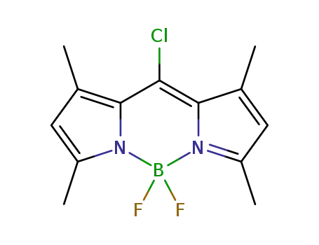 Molecular Structure of 1414345-95-1 (10-chloro-5,5-difluoro-1,3,7,9-tetramethyl-5H-dipyrrolo[1,2-c:2',1'-f][1,3,2]diazaborinin-4-ium-5-uide)