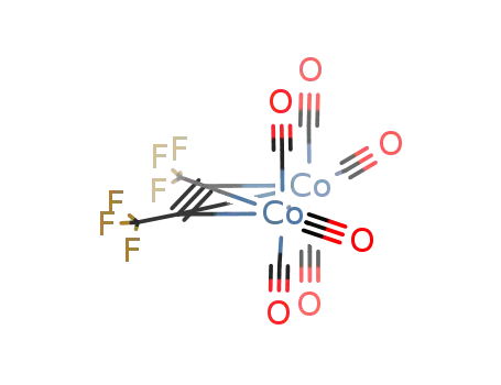 Molecular Structure of 37685-63-5 ({(carbonyl)3cobalt(μ-hexafluorobut-2-yne)cobalt(carbonyl)3})