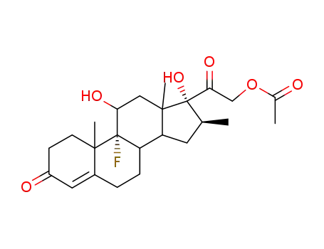 Molecular Structure of 1549-35-5 (9-fluoro-11beta,17,21-trihydroxy-16beta-methylpregn-4-ene-3,20-dione 21-acetate)