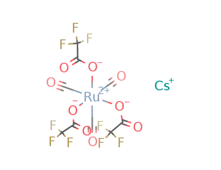 Molecular Structure of 184584-51-8 (fac-Cs[Ru(CF<sub>3</sub>COO)3(CO)3])