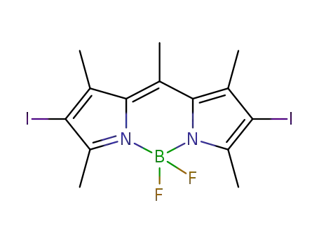 Molecular Structure of 1031443-55-6 (5,5-difluoro-2,8-diiodo-1,3,7,9,10-pentamethyl-5H-4λ<sup>4</sup>,5λ<sup>4</sup>-dipyrrolo[1,2-c:2',1'-f][1,3,2]diazaborinine)