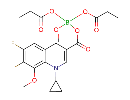 1-cyclopropyl-6,7-difluoro-8-methoxy-4-oxo-1,4-dihydro-3-quinoline-carboxylic acid O<sub>3</sub>,O<sub>4</sub>-bis(propyloxy-O)borate