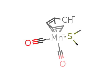 Molecular Structure of 40674-63-3 ([(η5-cyclopentadienyl)Mn(CO)2SMe2])