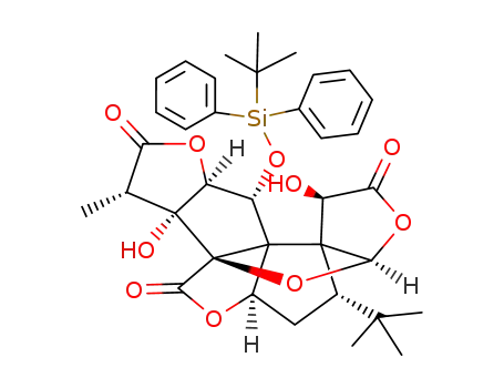 Molecular Structure of 130523-06-7 (1-O-(tert-Butyldiphenylsilyl)ginkgolid B)