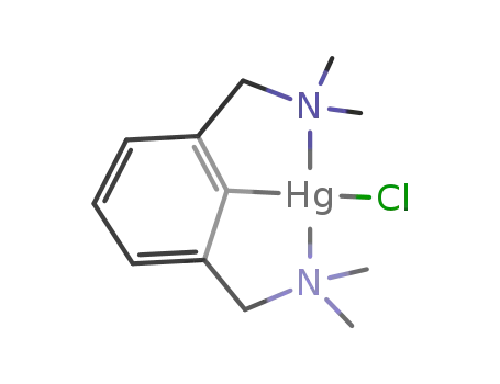 Molecular Structure of 81352-52-5 (HgCl{C<sub>6</sub>H<sub>3</sub>(CH<sub>2</sub>NMe<sub>2</sub>)2-o,o'})