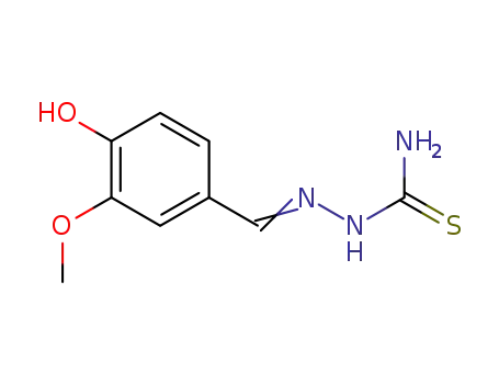 Molecular Structure of 5351-92-8 (Hydrazinecarbothioamide, 2-[ (4-hydroxy-3-methoxyphenyl)methylene]-)
