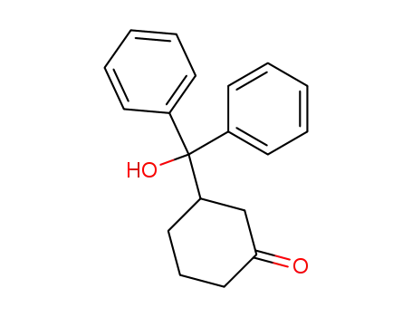 Molecular Structure of 21086-38-4 (3-(hydroxydiphenylmethyl)cyclohexan-1-one)