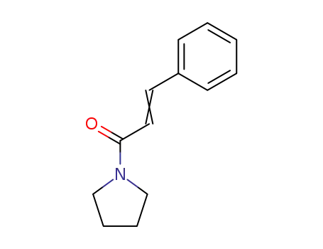 Molecular Structure of 19202-21-2 ((E)-3-PHENYL-1-(PYRROLIDIN-1-YL)PROP-2-EN-1-ONE)