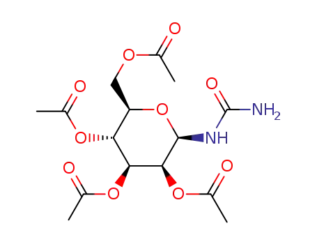 Molecular Structure of 14241-65-7 (1-(2',3',4',5'-Tetra-O-acetyl-β-D-mannopyranosyl)urea)